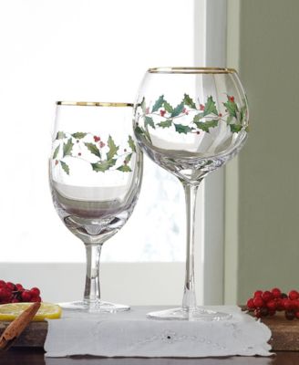 Holiday Wine Glasses, Set of 4