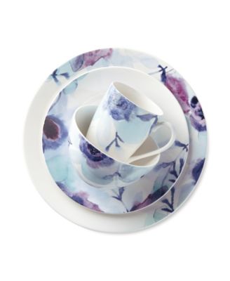 Lenox Indigo Watercolor Floral Porcelain Place Setting