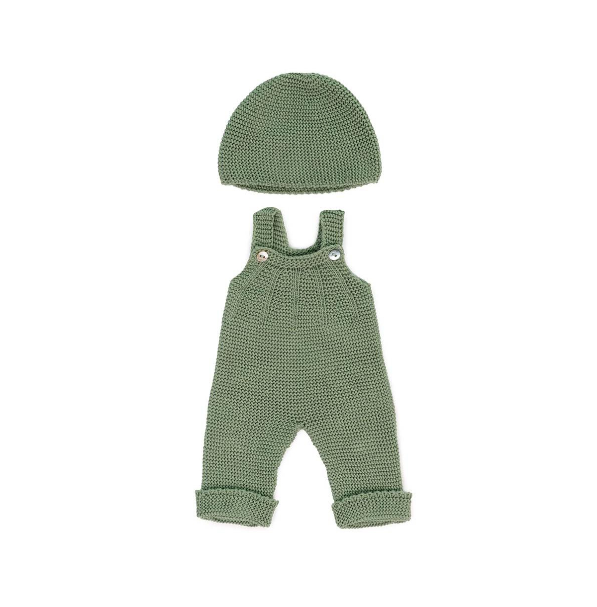 Miniland Kids' Knitted Doll Outfit 15" In Green