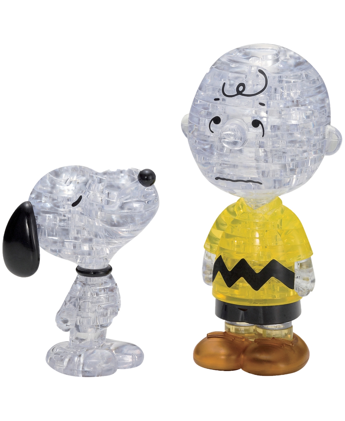 Bepuzzled Kids' 3d Crystal Peanuts Snoopy Charlie Brown Puzzle Set, 77 Pieces In Multi Color