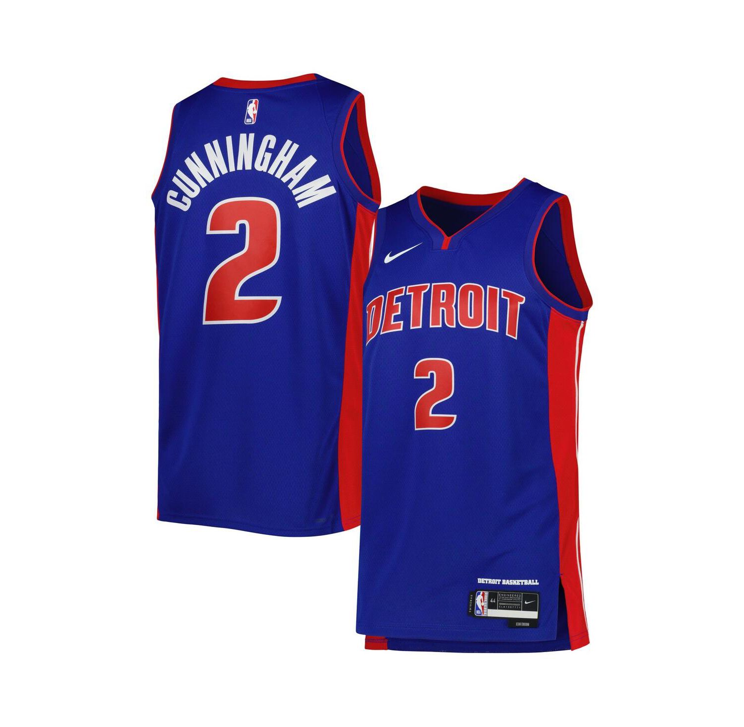 Men's and Women's Cade Cunningham Blue Detroit Pistons Swingman Jersey - Icon Edition