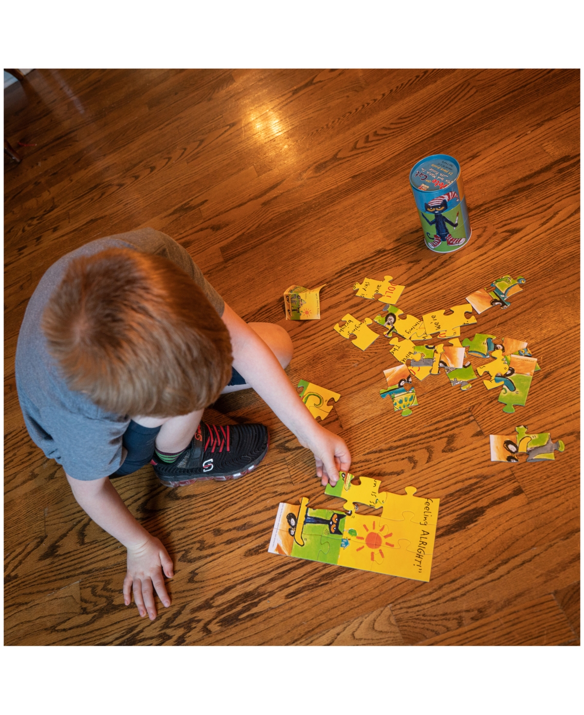 Shop Areyougame .com Pete The Cat Mix And Match Tin With Puzzle Set, 25 Pieces In Multi Color