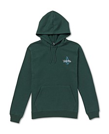Men's Sci-fi Fleece Hoodie Pullover with Front Hand Pockets with Volcom Logo at Left Chest and Center Back