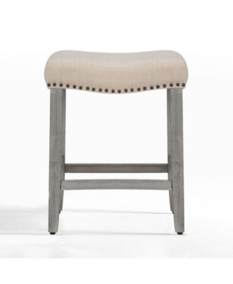24" Upholstered Saddle Seat Counter Stool