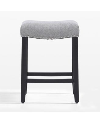   1 Pc   Upholstered   24" Saddle Seat  Counter Stool