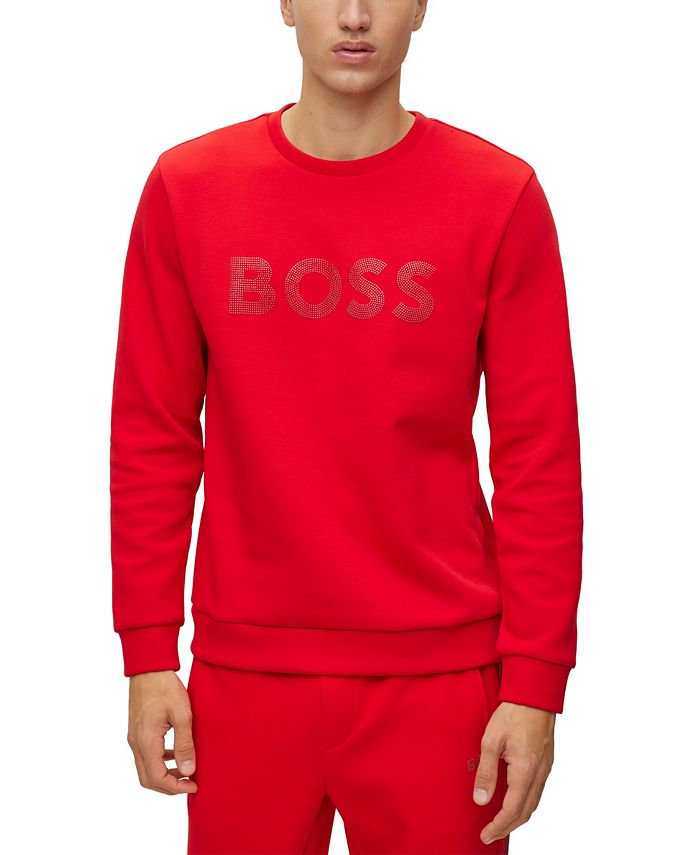 Hugo Boss Men's Rhinestone Logo Sweatshirt Macy's