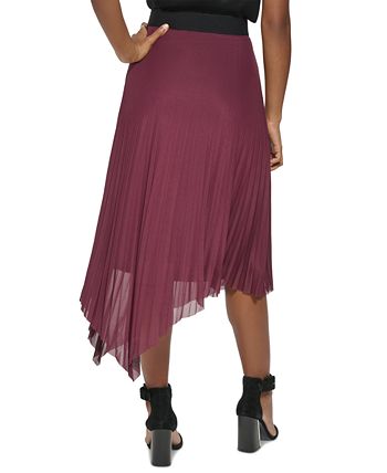 Calvin Klein Women's Asymmetrical Hem Pleated Midi Skirt & Reviews - Skirts  - Women - Macy's