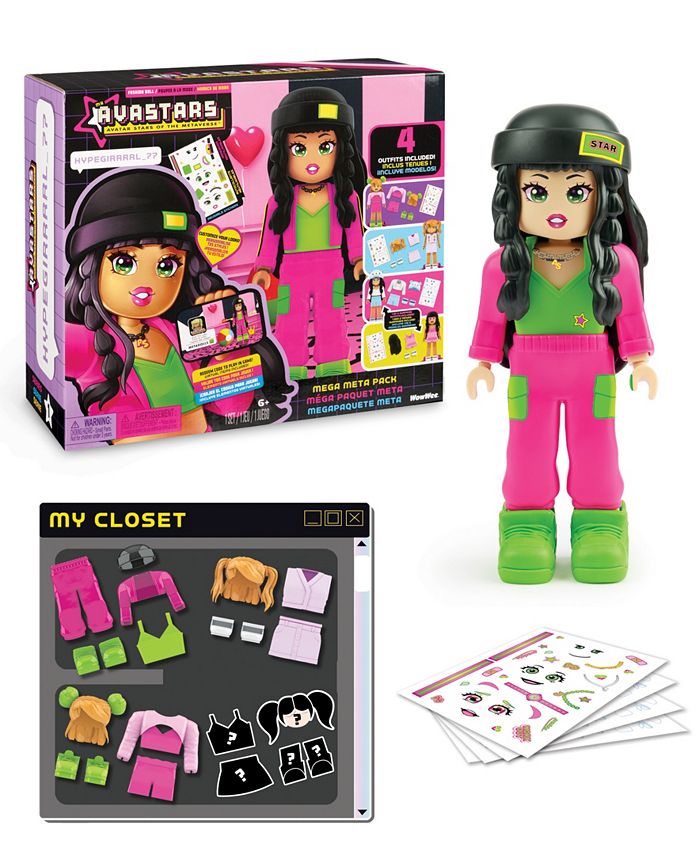 My Avastars Fashion Doll - HypeGirrrrl_77 + 3 Bonus Outfits: Meta Mega Look  Pack