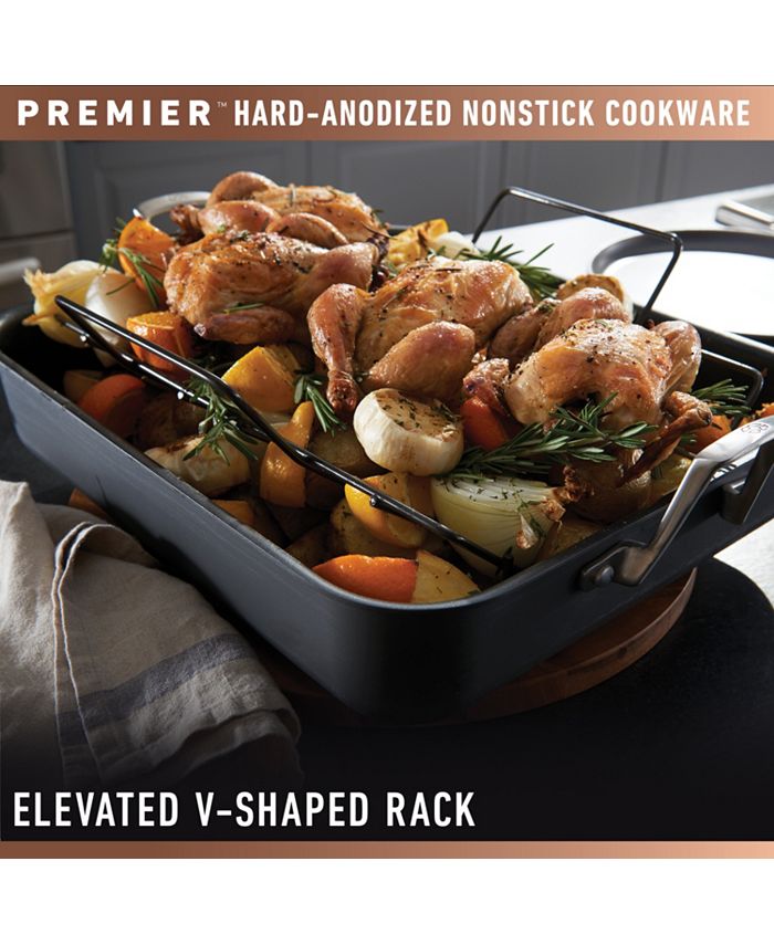 Calphalon Premier HardAnodized Nonstick 16" Roasting Pan with Rack Macy's
