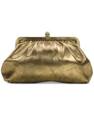 Patricia Nash Ealing Distressed Metallic Leather Frame Bag 