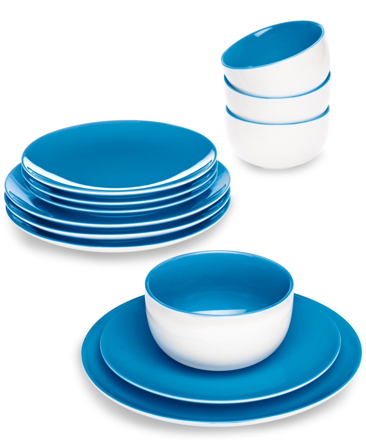 12 Pc. Dinnerware Set, Service for 4, Created for Macy's - Blue