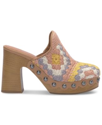 Lucky Brand Women's Immia Crochet High Heel Clogs