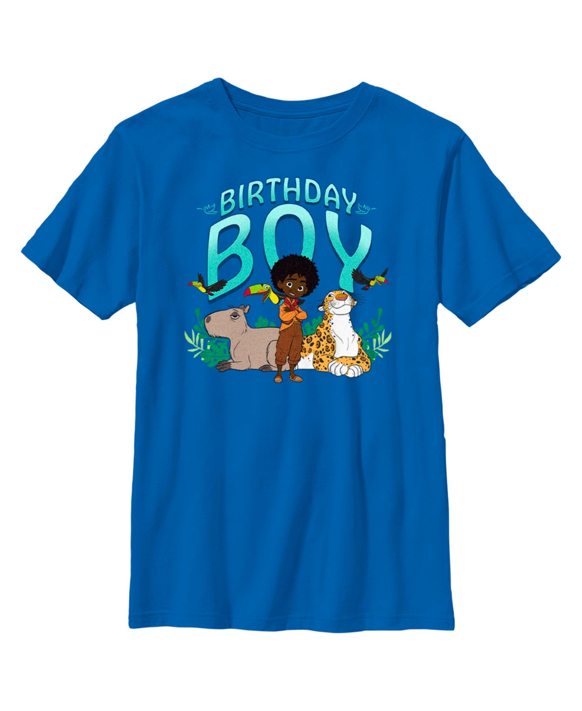 Disney Boy's Encanto Birthday Boy Antonio Child T-shirt In Royal Blue