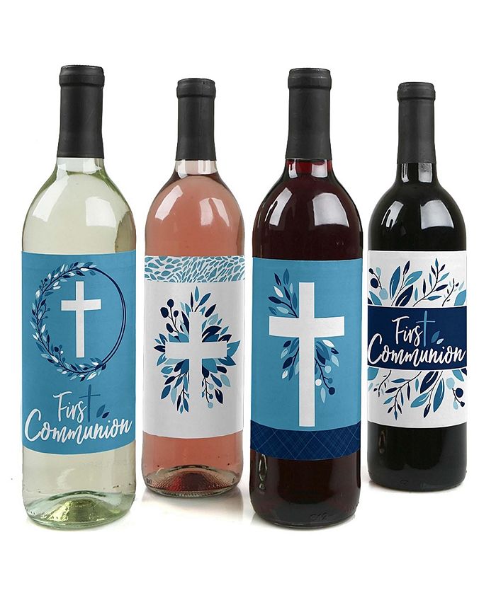 Big Dot of Happiness First Communion Blue Elegant Cross - Boy ...