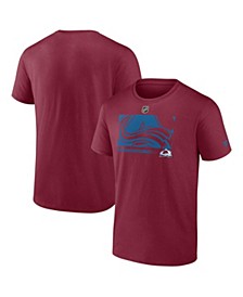 Men's Branded Burgundy Colorado Avalanche Authentic Pro Core Collection Secondary T-Shirt