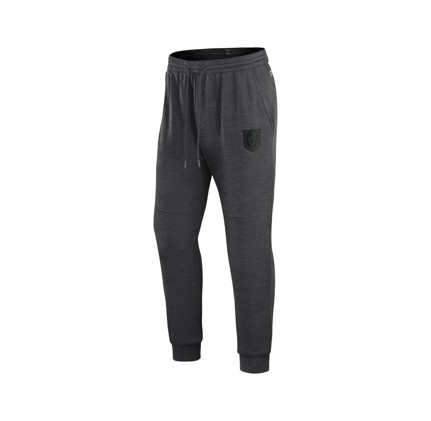 Men's Heather Charcoal Vegas Golden Knights Authentic Pro Road Jogger Sweatpants