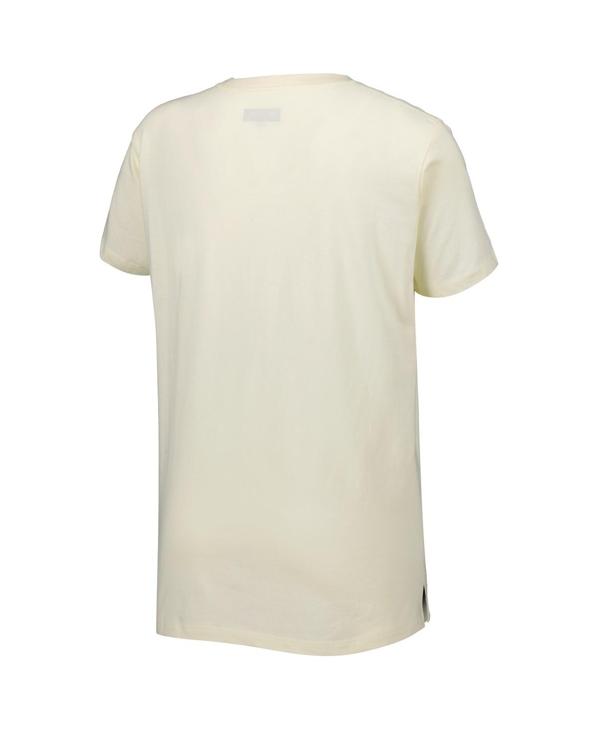NEW ERA WOMEN'S NEW ERA CREAM NEW ORLEANS SAINTS CHROME SIDELINE T-SHIRT 