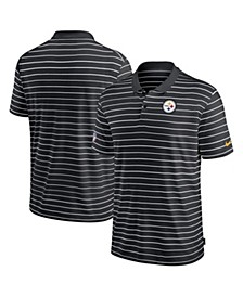 Men's Black Pittsburgh Steelers Sideline Lock Up Victory Performance Polo Shirt