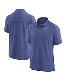 Men's Navy Dallas Cowboys Sideline Lockup Performance Polo Shirt