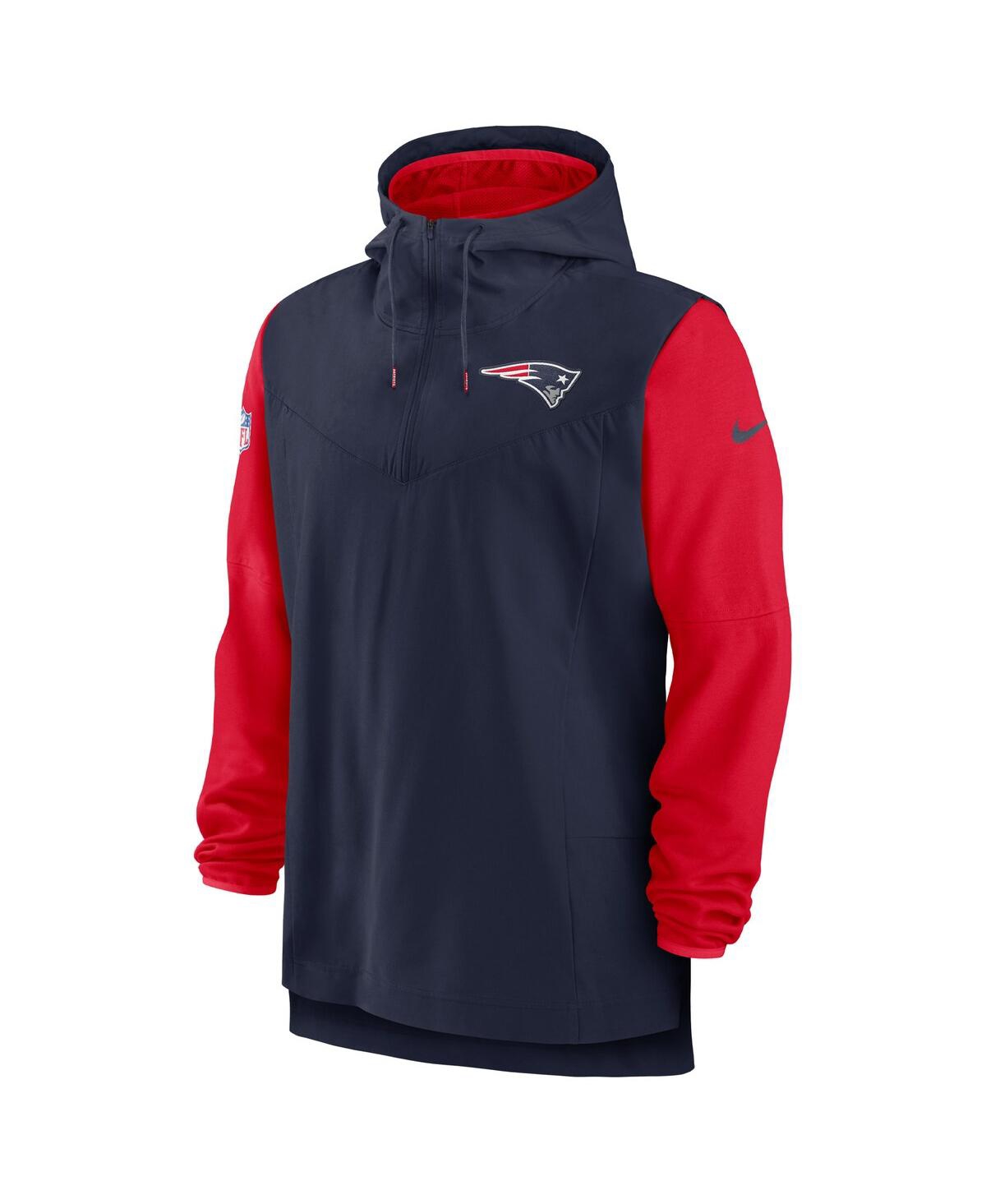 Men's Nike Red New England Patriots Sideline Player Quarter-zip Hoodie - Red