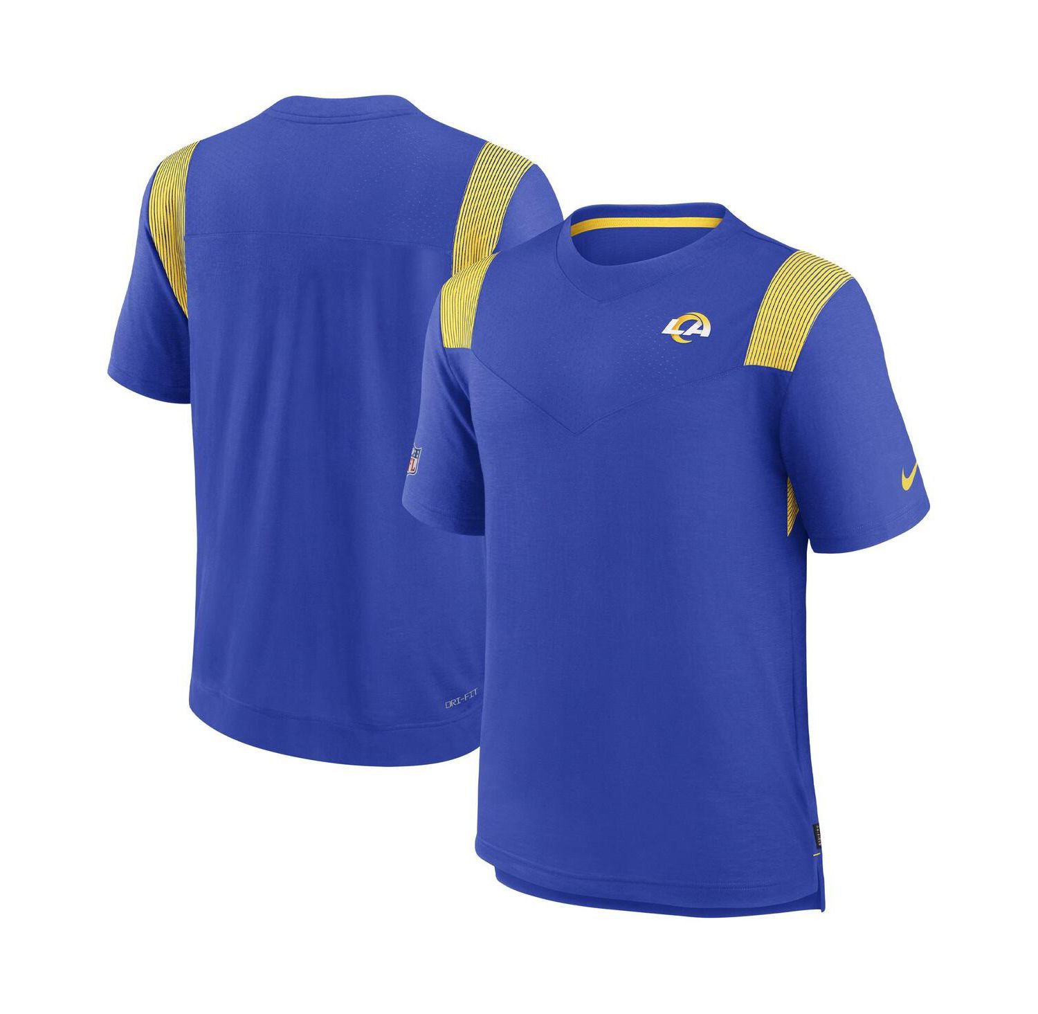 Men's Royal Los Angeles Rams Sideline Tonal Logo Performance Player T-shirt