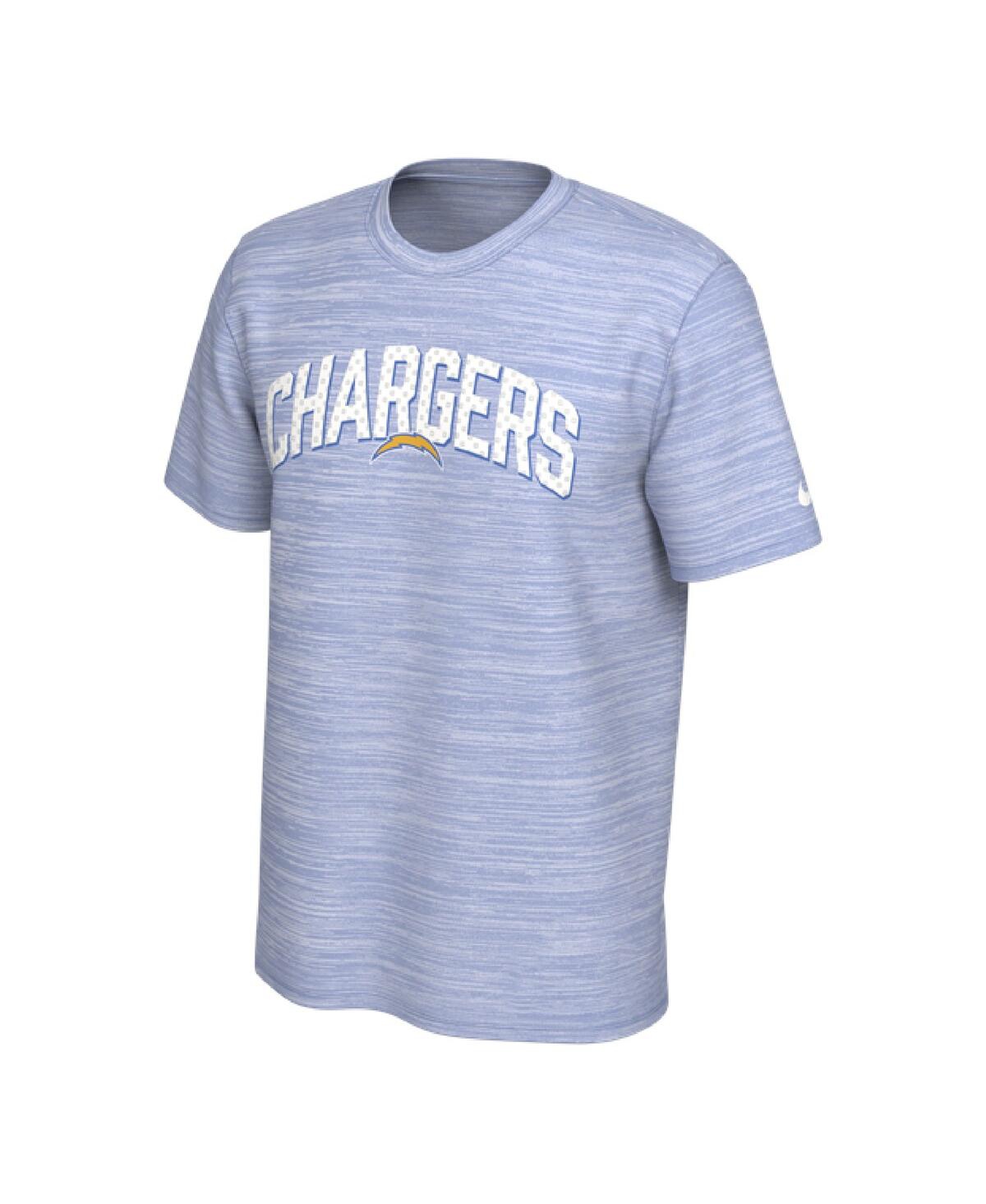 Nike Men's  Powder Blue Los Angeles Chargers Sideline Velocity Athletic Stack Performance T-shirt