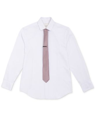 Men's Solid Tie & 1-1/2" Tie Bar Set