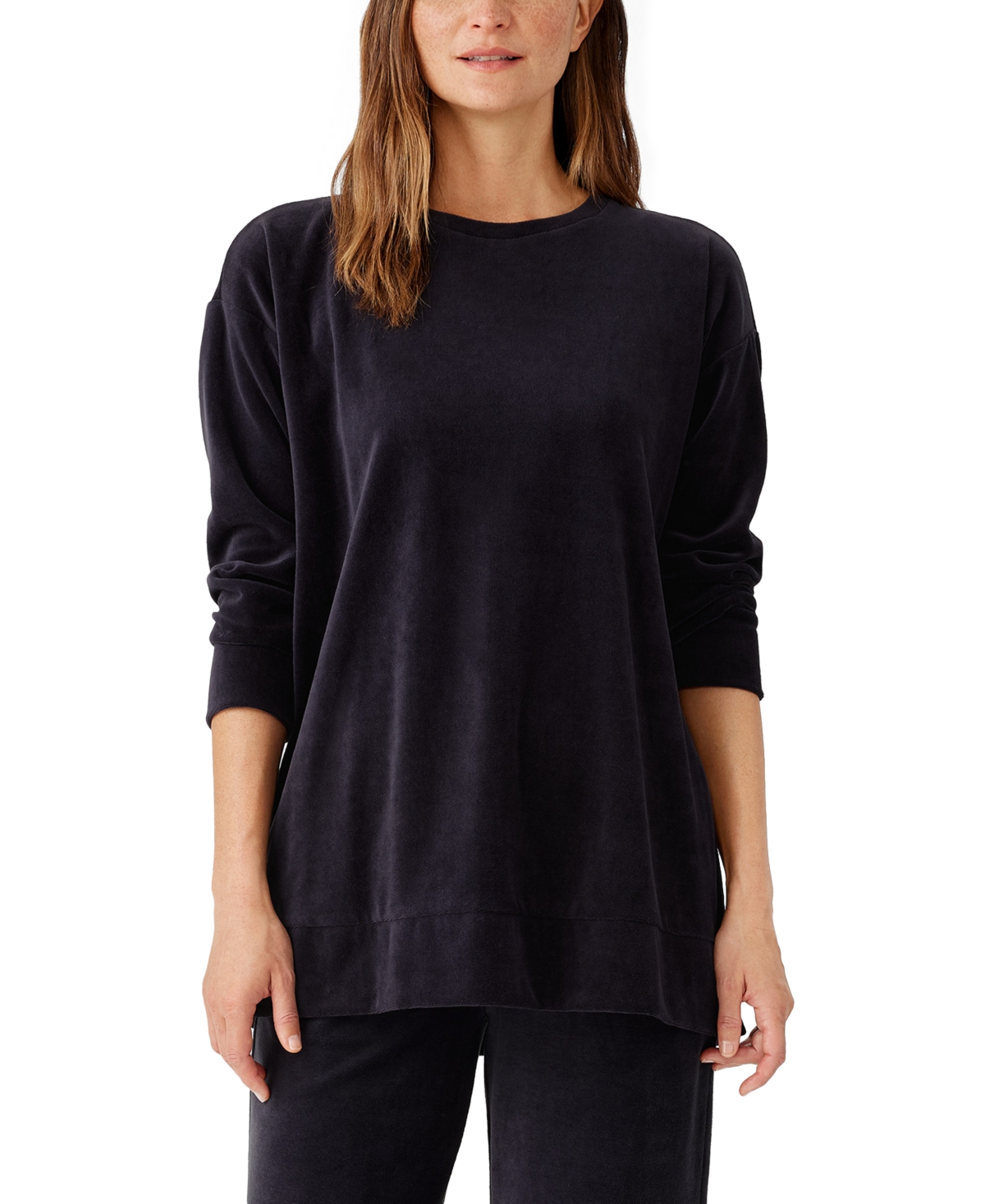 Eileen Fisher Crewneck Tunic In Noctn