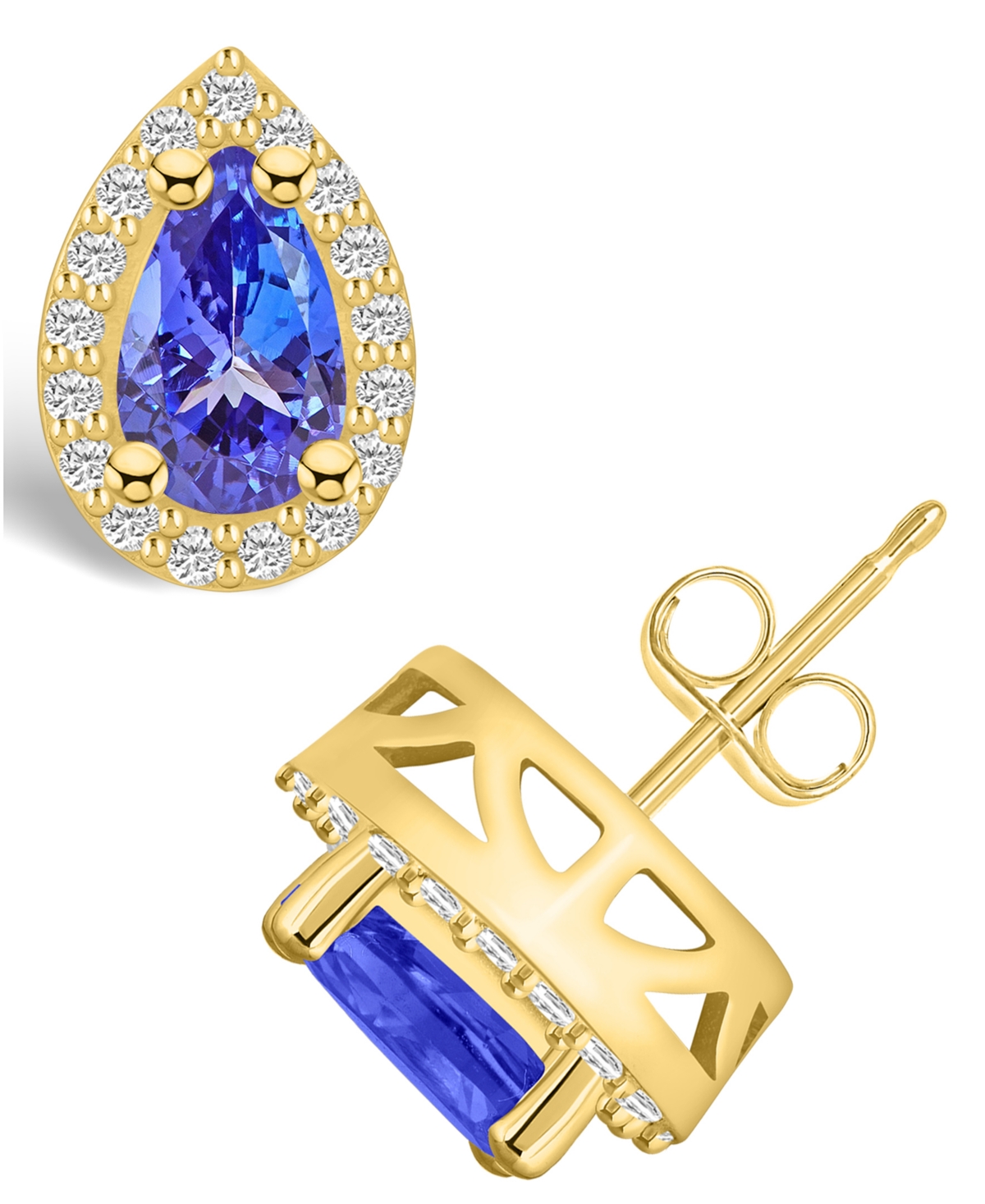 Macy s Tanzanite 1 3 4 Ct. T.w. And Diamond 1 3 Ct. T.w. Halo