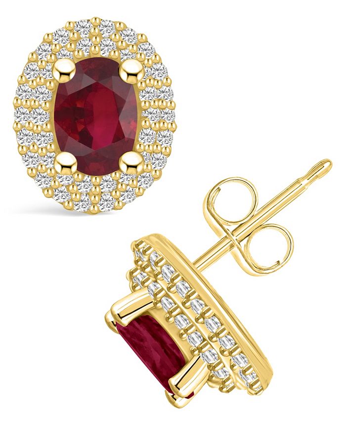 Macys hot sale ruby earrings