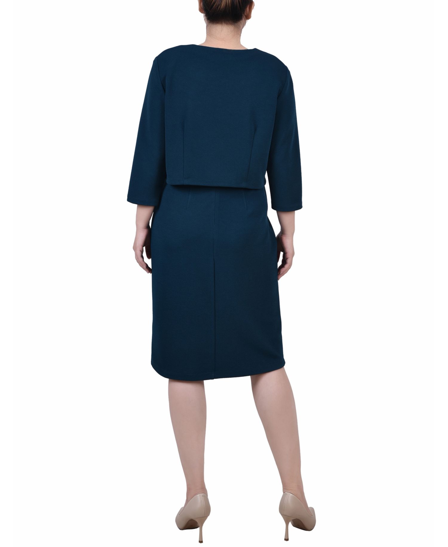 Women's 3/4 Sleeve Two Piece Dress Set