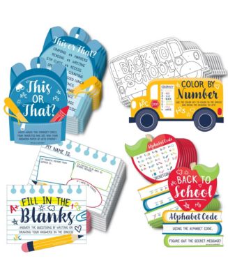 Big Dot of Happiness Back to School - 4 Classroom Games - 10 Cards Each ...