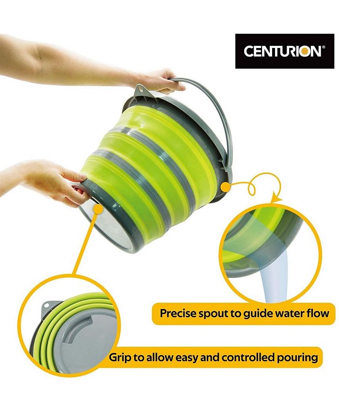 CENTURION C100 1402 Plastic Collapsible Bucket, 2.65 gallons, Lime