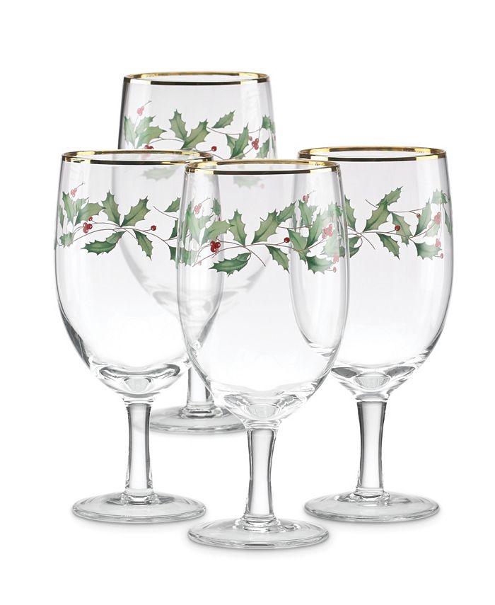 Lenox Holiday 4piece Iced Beverage Glass Set Macy's