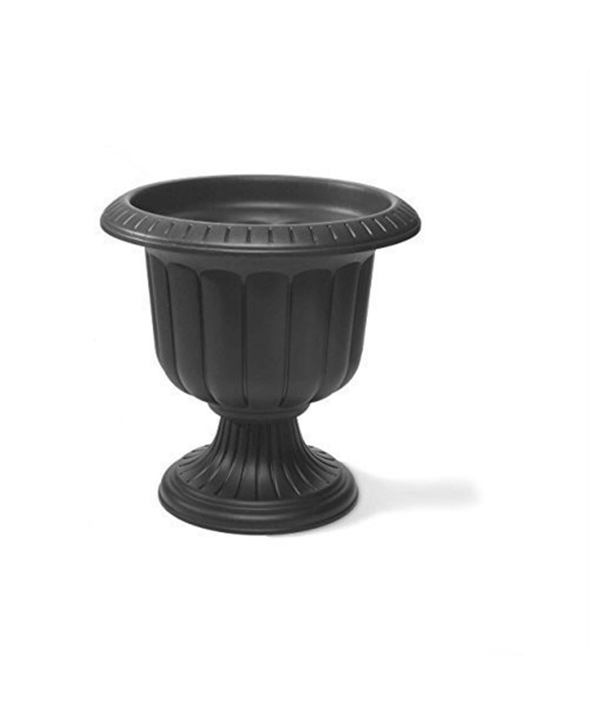 Outdoor Classic Urn, Flower Planter/Pot, Plastic, Black, 14" (Pack of 1) - Black