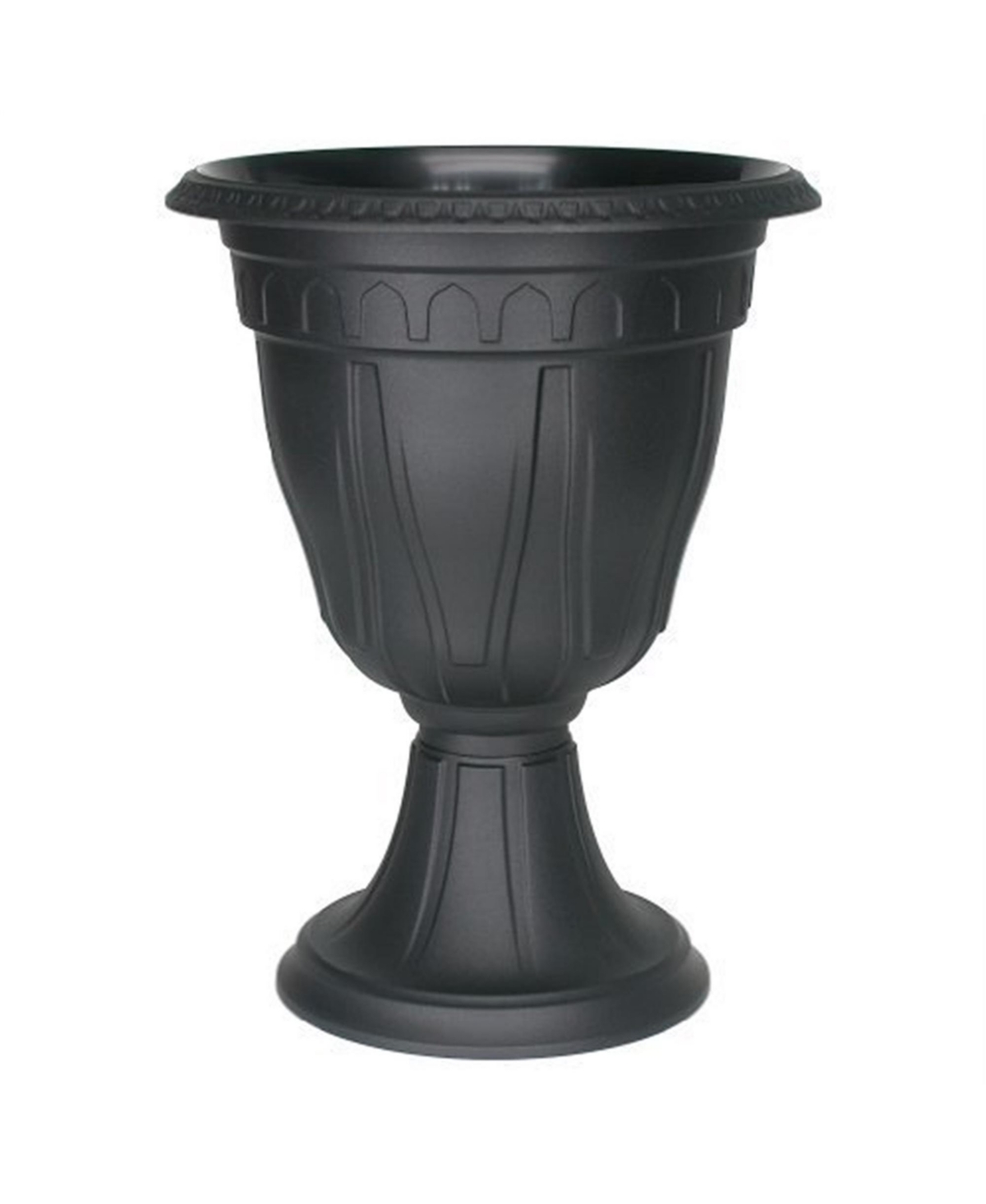 Plastic Tall Azura Urn Planter Black 20 inch height - Black