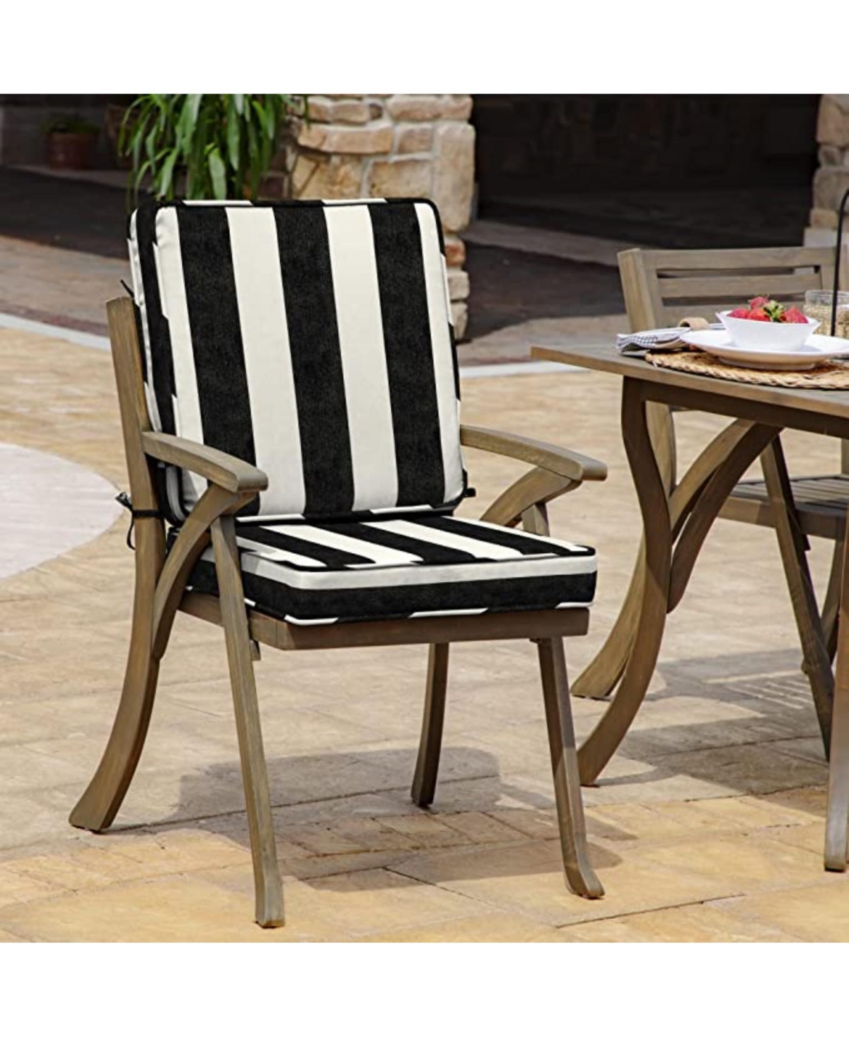 Arden Selections Acrylic Foam Chair Cushion 20In x 20Cabana - Black