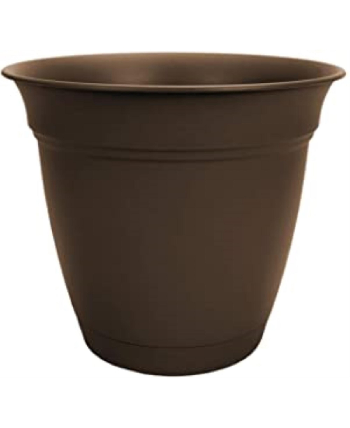 Hc Companies Eclipse Round In Outdoor Plastic Planter Chocolate 12in - Brown