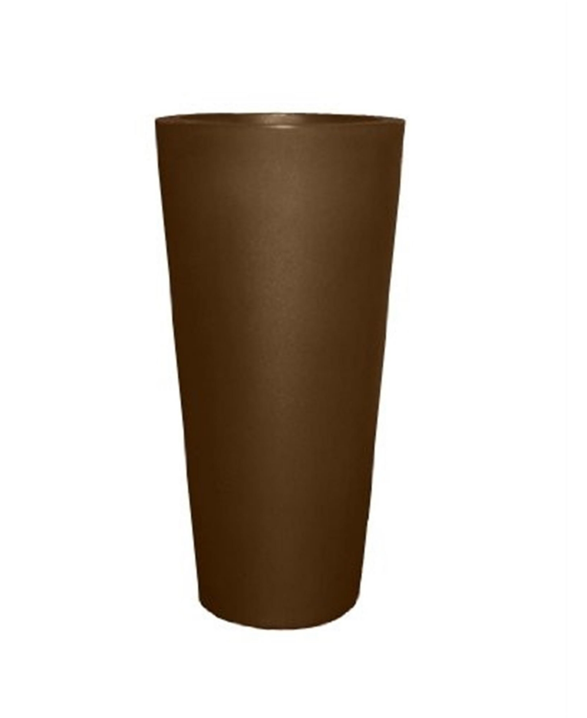 Cosmopolitan Round Plastic Garden Planter Espresso 32in - Brown