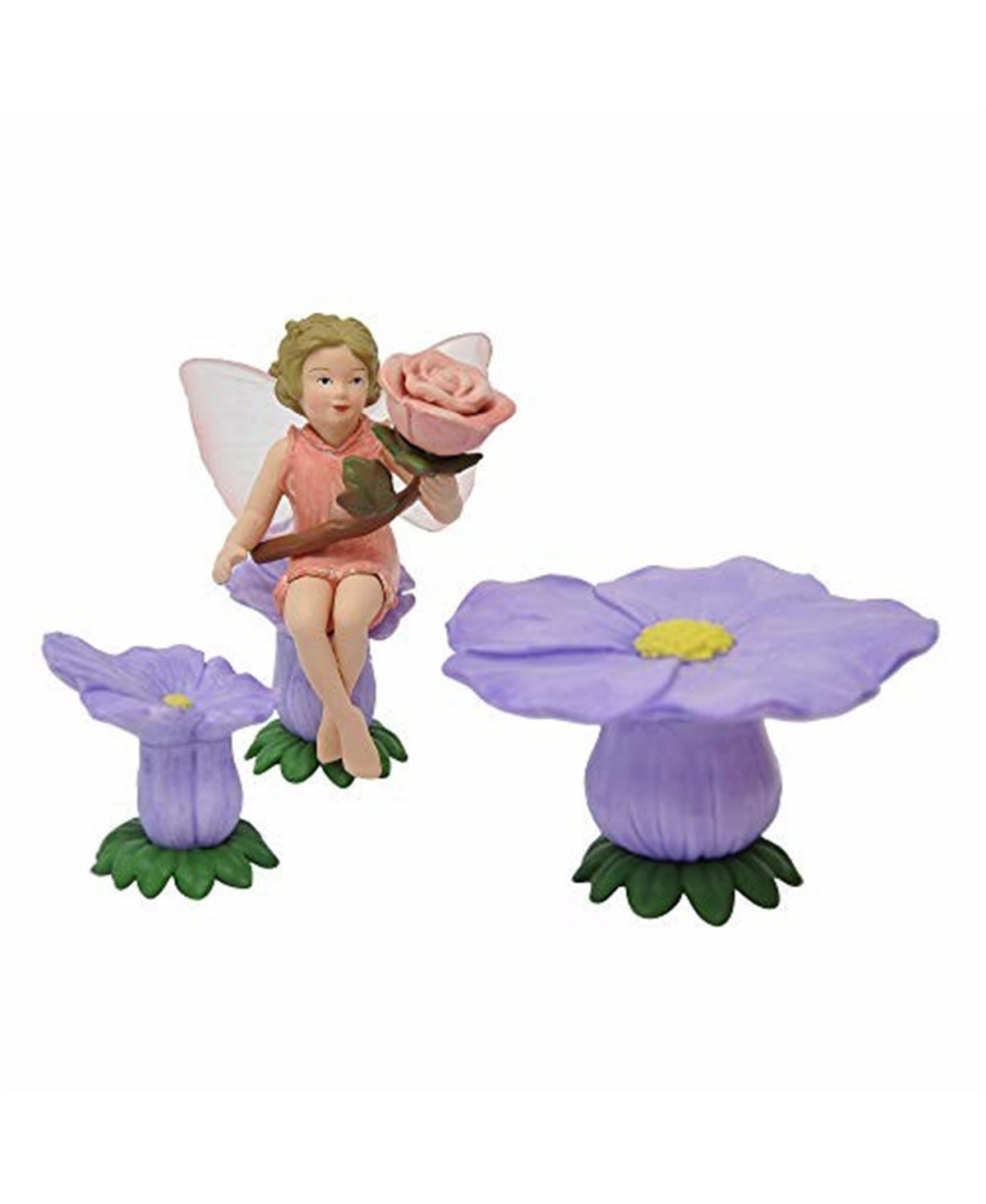 Secret Garden Fairies Rose Fairy w/ Flower Chairs - Multi