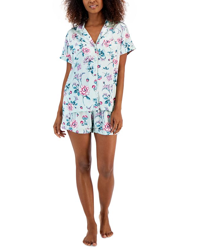 I.N.C. International Concepts Women's Notch Collar Pajamas Set, Created ...