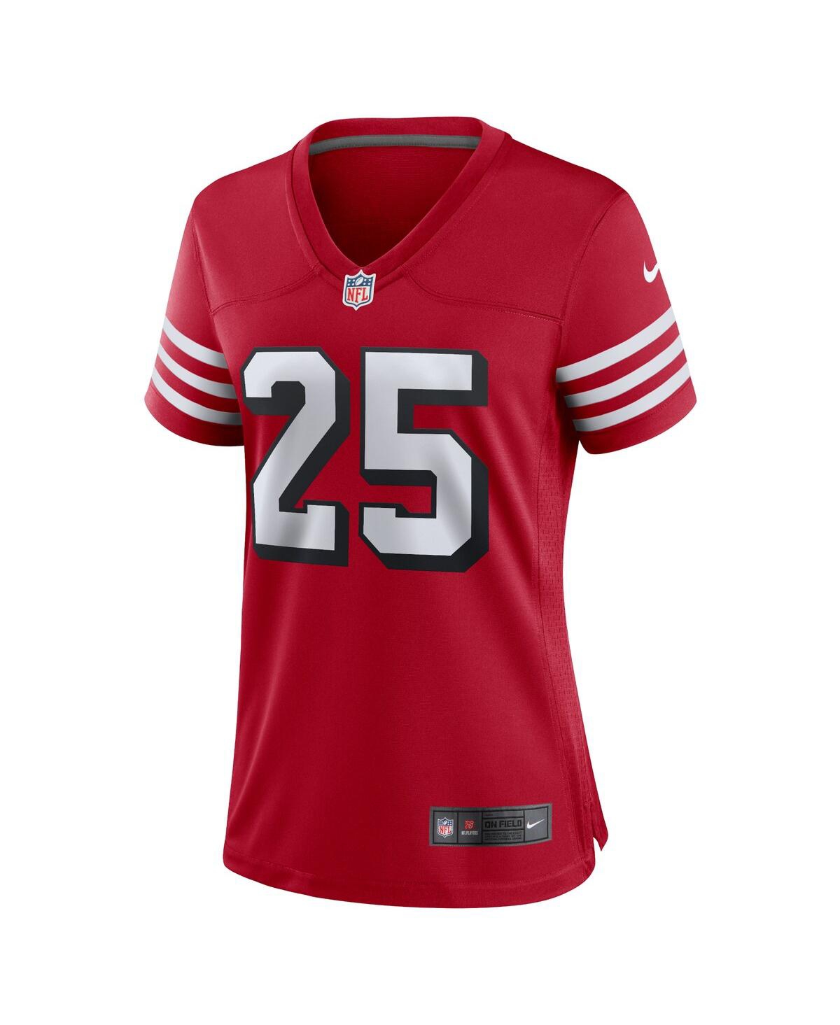 Women's Nike Elijah MitchellSan Francisco 49ers Alternate Team Game Jersey - Scarlet