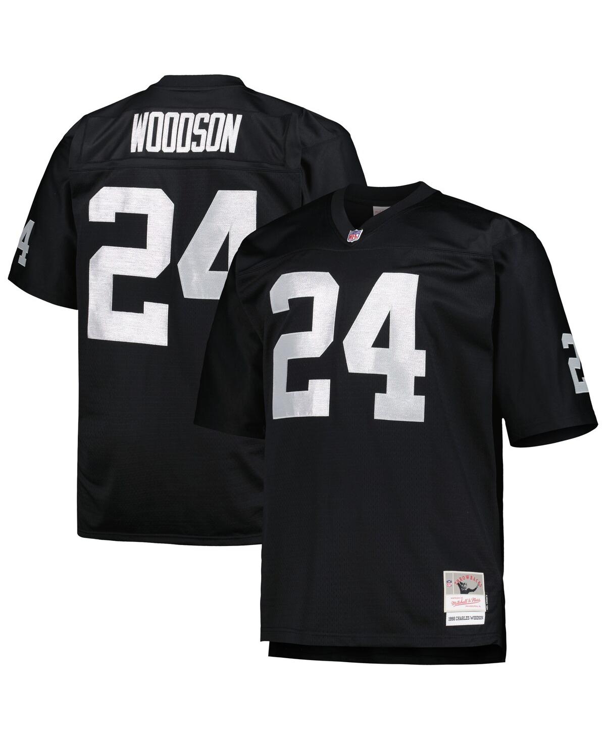 Men's Mitchell & Ness Charles WoodsonLas Vegas Raiders Big and Tall 1998 Retired Player Replica Jersey - Black