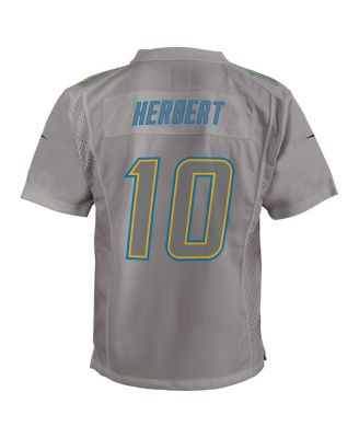 Big Boys Justin Herbert Gray Los Angeles Chargers Atmosphere Game Jersey