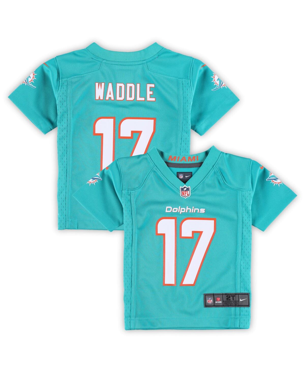 Toddler Boys and Girls Nike Jaylen WaddleMiami Dolphins Game Jersey - Aqua