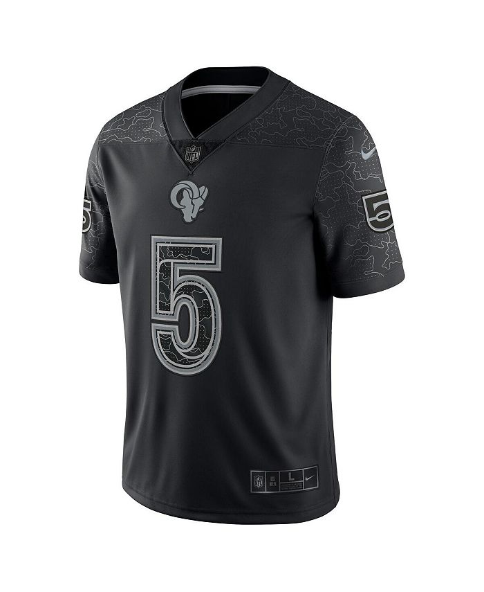 Nike Men's Jalen Ramsey Black Los Angeles Rams RFLCTV Limited Jersey ...