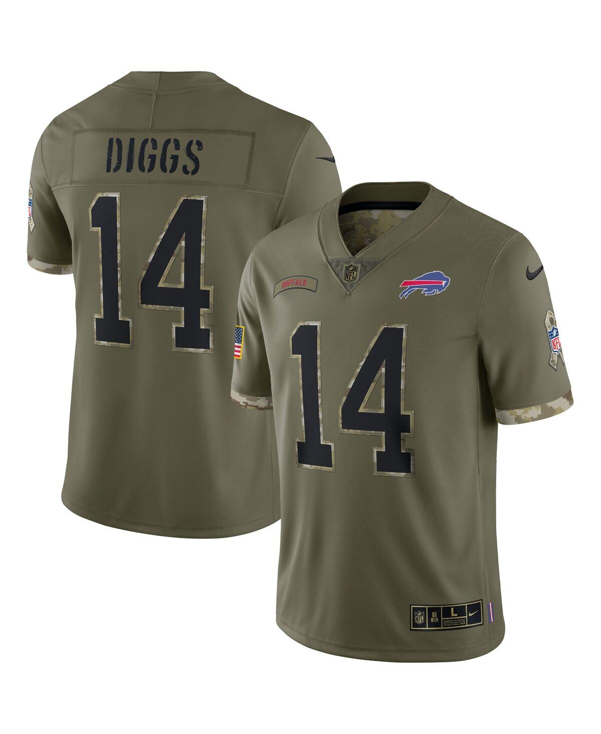 Men's Nike Stefon Diggs Olive Buffalo Bills 2022 Salute To Service Limited Jersey