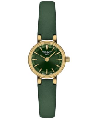 Tissot Women s Swiss Lovely Green Leather Strap Watch 20mm Macy s