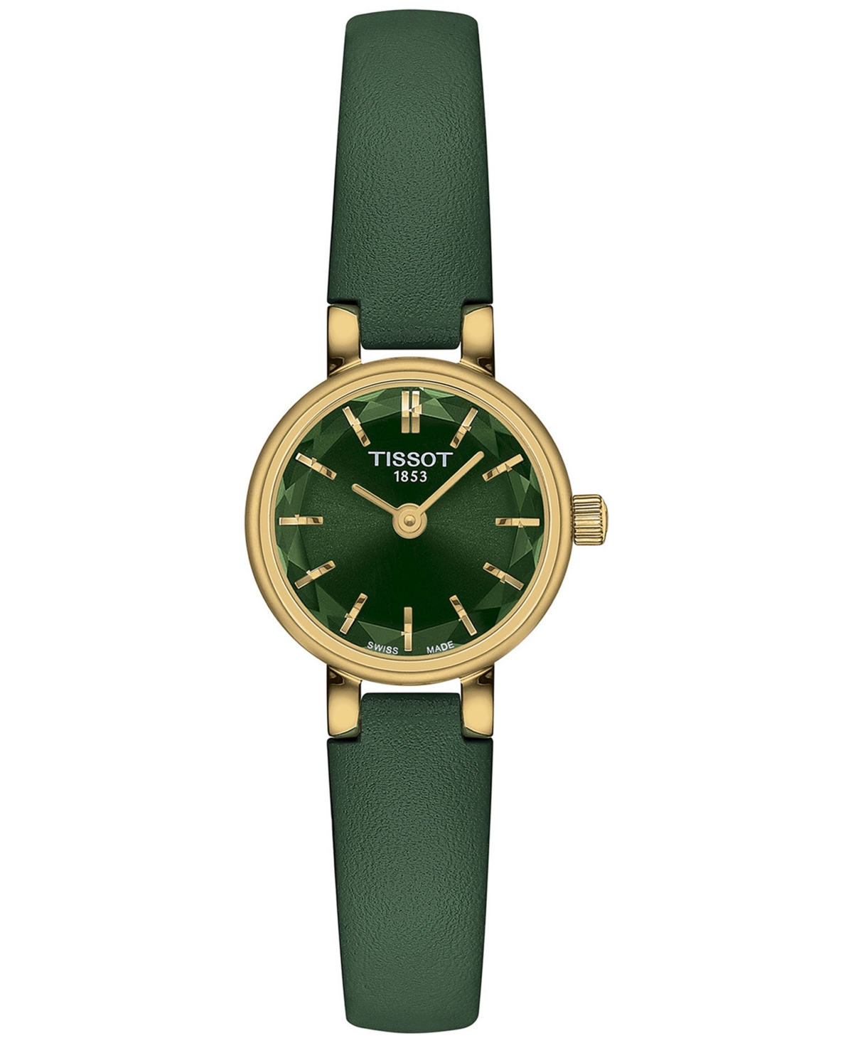 Women's Swiss Lovely Green Leather Strap Watch 20mm - Green