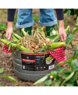 32S Galvanized Steel Bushel / Utility Basket – 1 Bushel 35 L